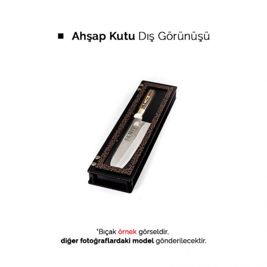 El Yapımı Santoku Bıçağı (33 cm) - Werzalit Saplı El Yapımı Santoku Bıçağı (33 cm) - Werzalit Saplı